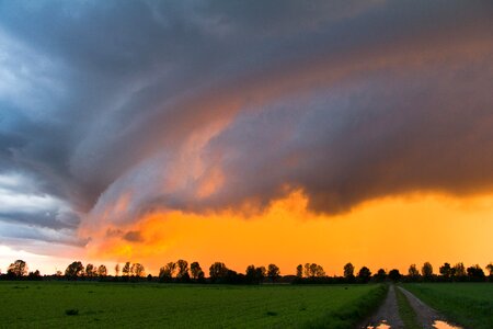 Storm hunting meteorology shelf cloud