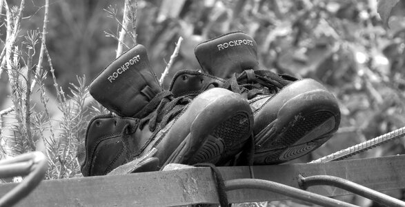 Old shoes boots colombia photo