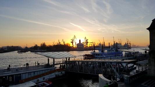 Hanseatic city port of hamburg ship photo