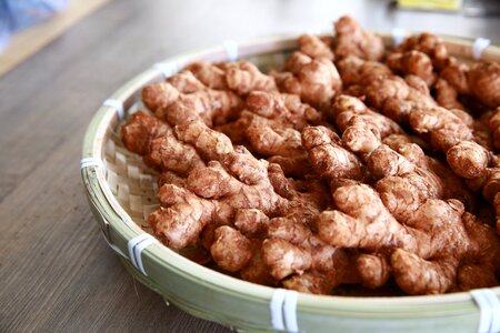 Meat meals refreshments of ginger