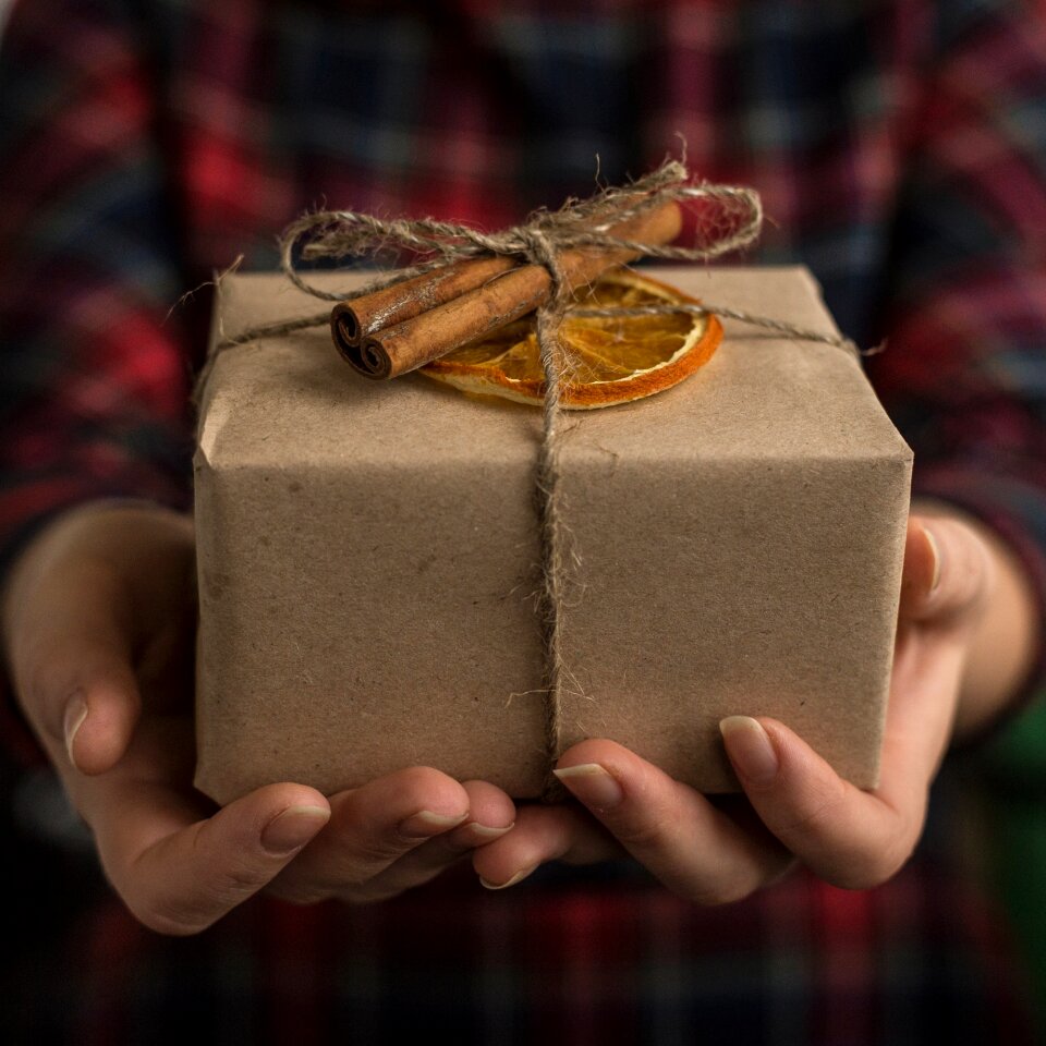 Christmas box decor