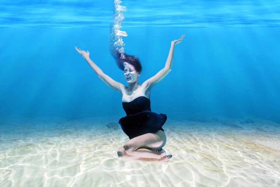 Blue background sand