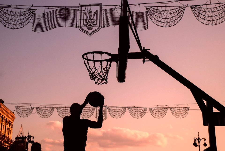 Basketball streetball silhouette