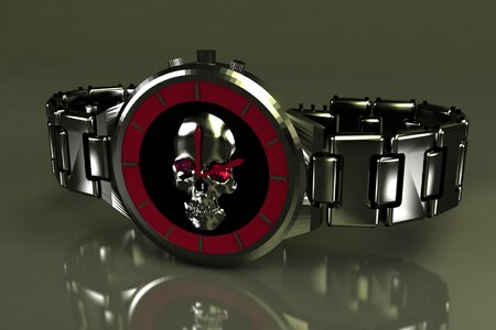 3d modeling clock chrome