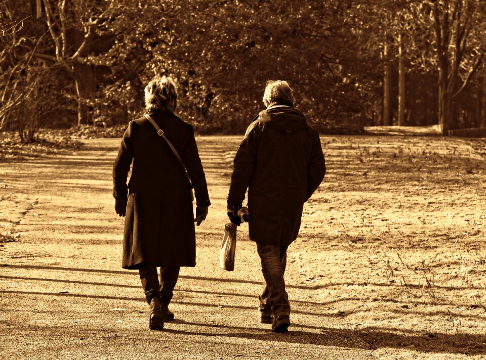Couple walking together