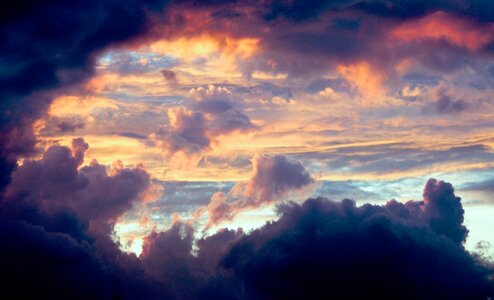 Clouds sky colorful photo