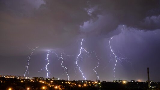 Night storm flash photo