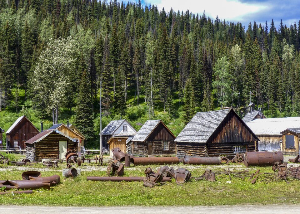 Wild west wooden buildings photo