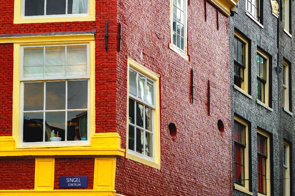 Brick painted brick red