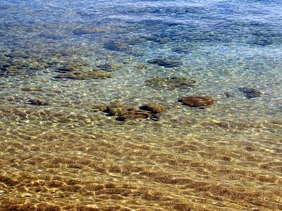 Water sand stones