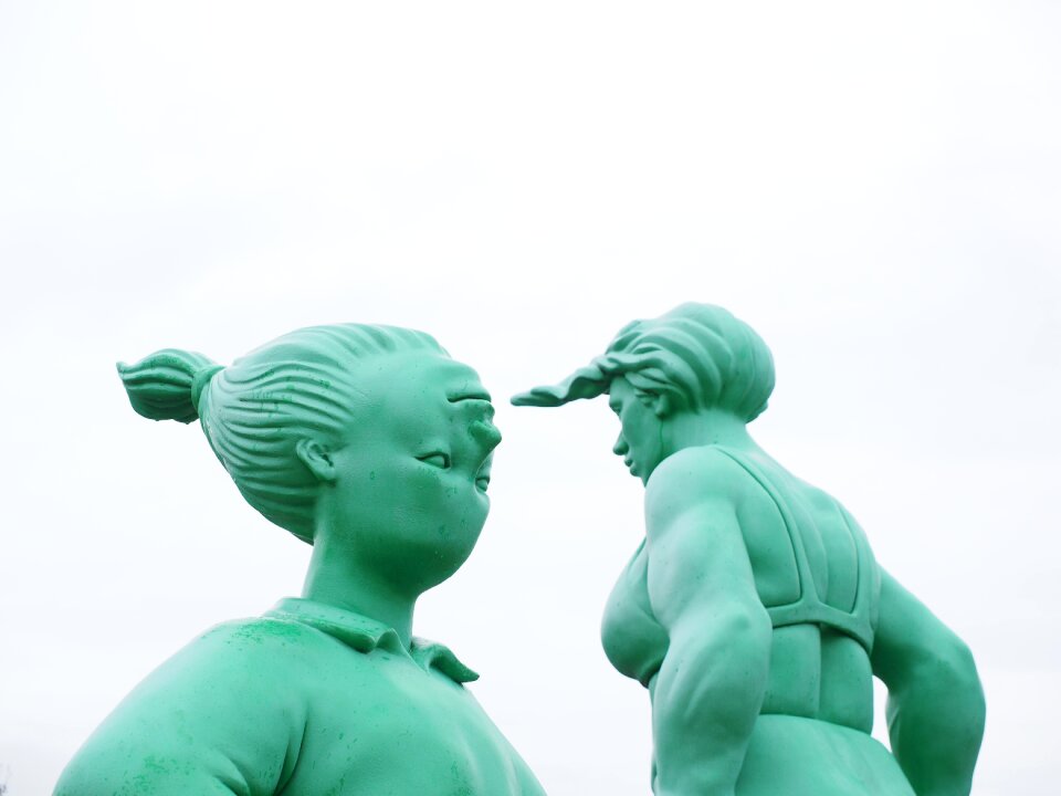 Green art sculpture