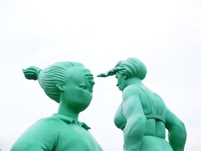 Green art sculpture