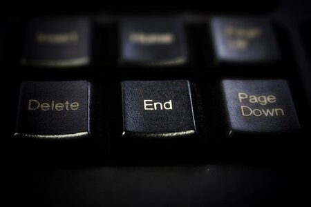 The end goodbye black keyboard photo