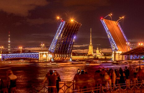 Bridge peter and paul fortress st petersburg photo