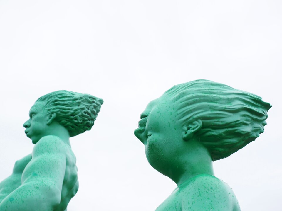 Green art sculpture