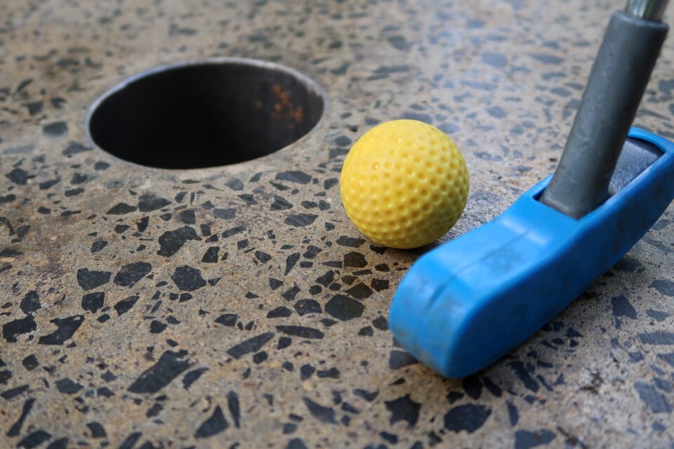 Golf ball golf clubs putting