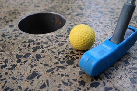 Golf ball golf clubs putting