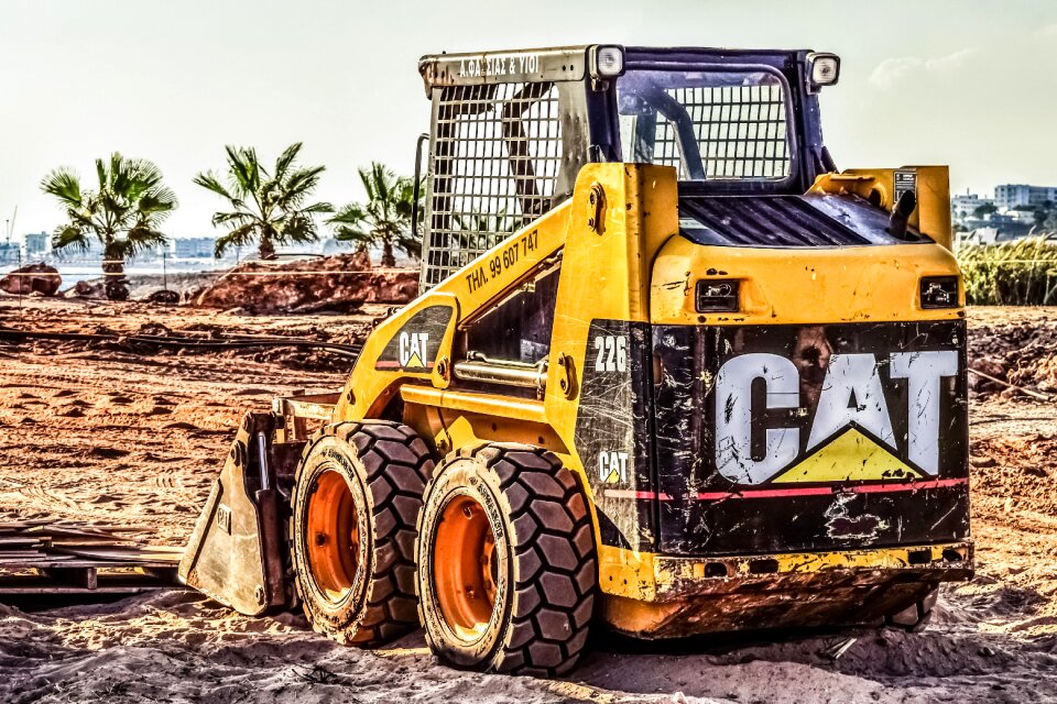 Yellow equipment bulldozer