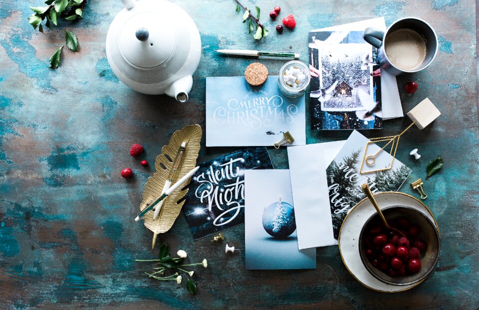Still life decor christmasbackground