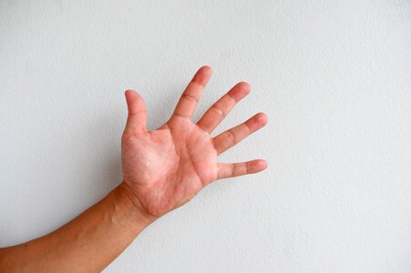 Hand let rock paper scissors