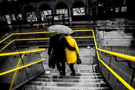 Metrolink tram rain photo