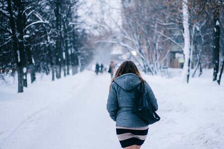 Walking snow winter photo