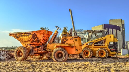 Yellow equipment bulldozer