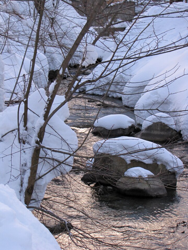 Winter snow trail photo