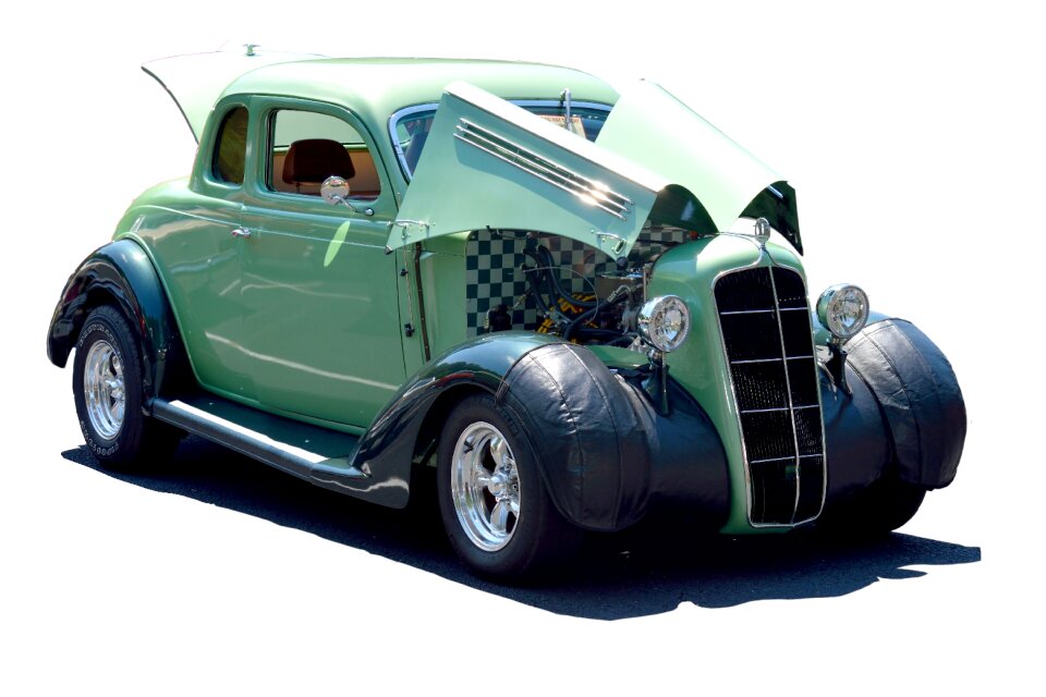 Retro car show isolated