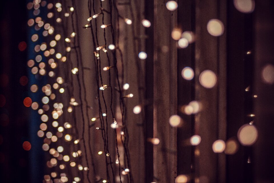 Christmas lights bokeh