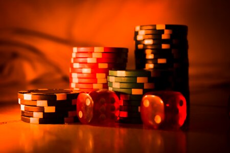 Chips dice brown casino