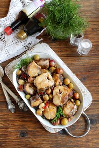 Fish sauce heck with grape sauce marine fish in the pan