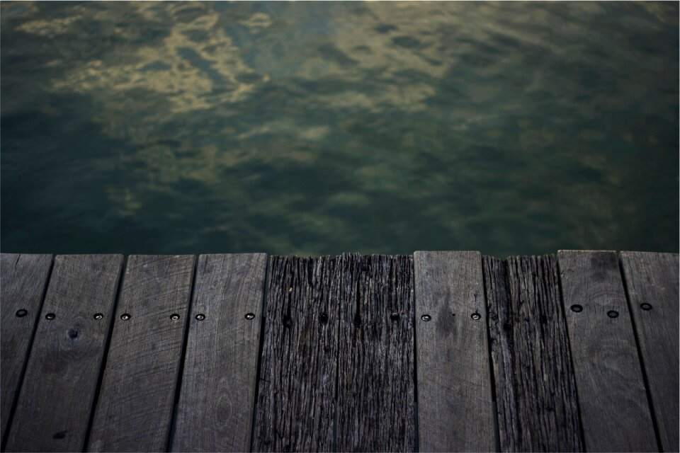 Wood dock lake