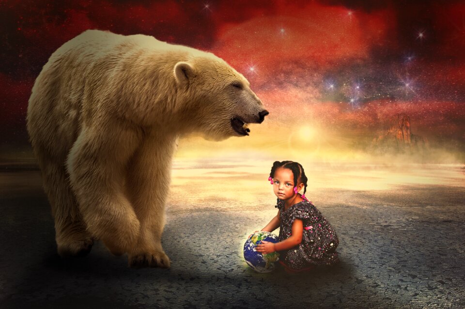 Dream world atmospheric polar bears