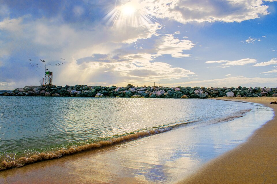 Reflection sky seashore