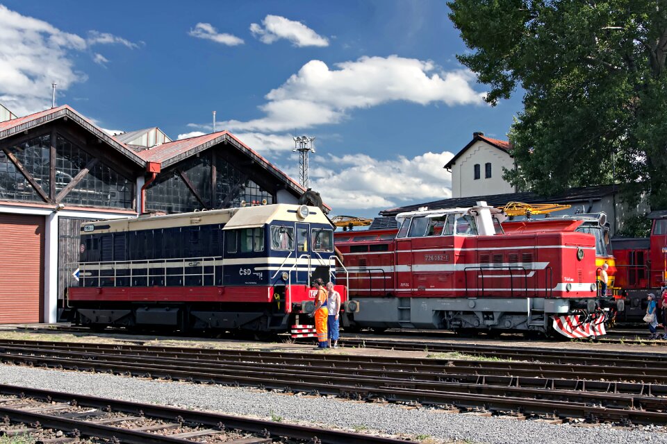 The historical train retro railway