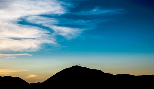 Mountains sky clouds