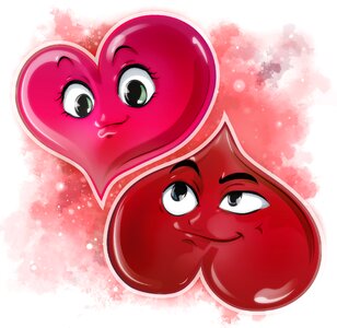 Red valentine's day partner