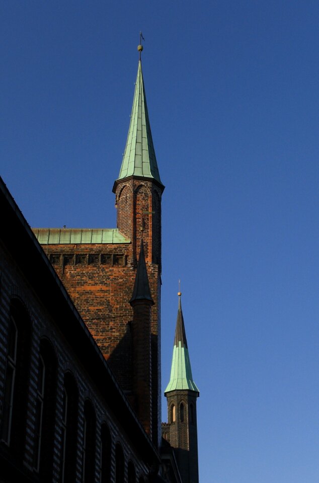 Towers architectural style facade