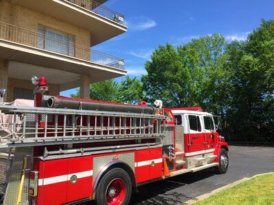 Apartments fire firefighter photo