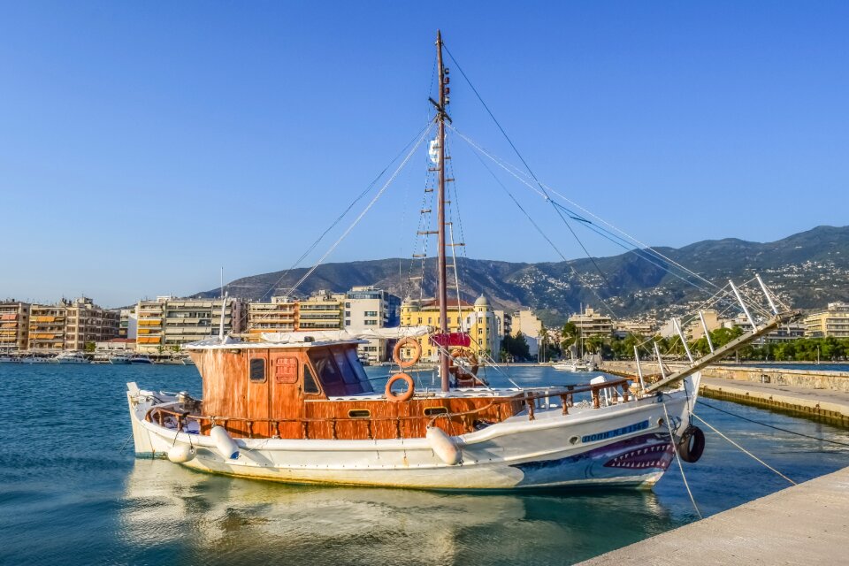 Boat reflections thessaly