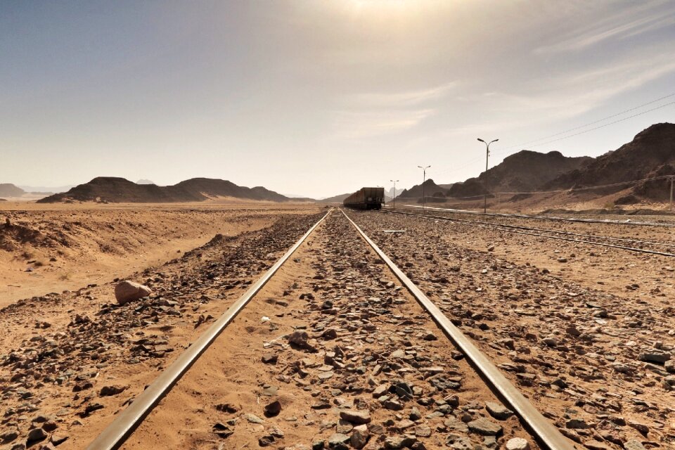 Steel metal railway