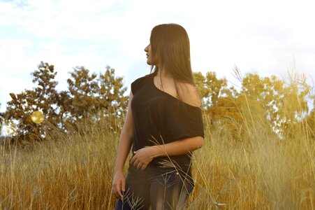 Landscape water girl