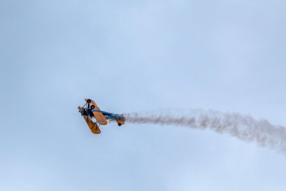 Upside down aircraft flying