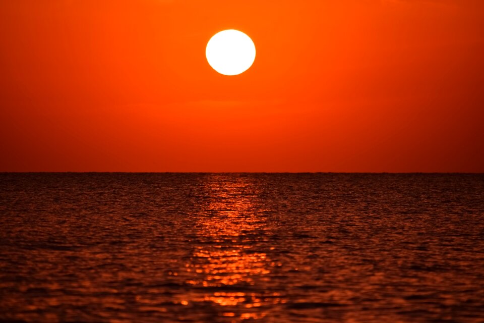 Evening sea seascape