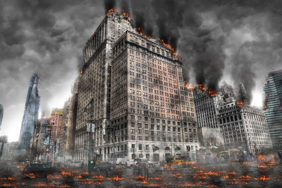 Nuclear apocalypse explosion