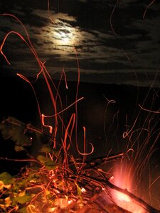 Night flame coals photo