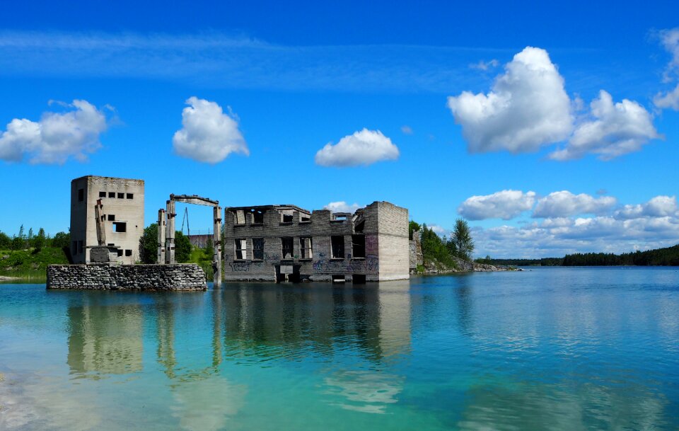 Lake ruins abandoned