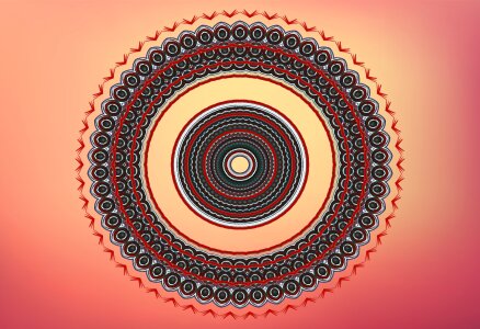 Round abstract art