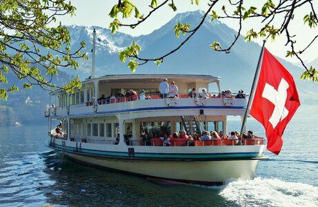 Switzerland lucerne steamboat photo